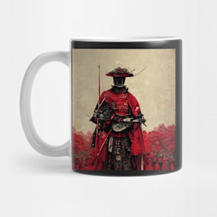 Japanese Samurai with Red Accent- best selling Mug